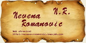 Nevena Romanović vizit kartica